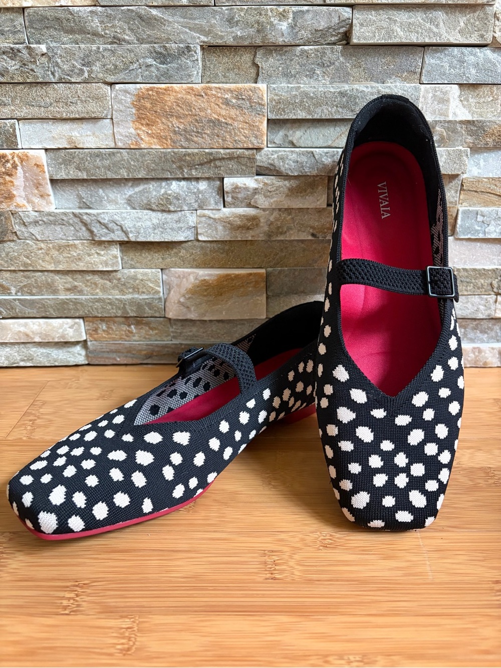 Like New VIVAIA Margot Mary Jane Dots Flats Shoes EU 43